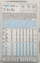 Load image into Gallery viewer, 1991 Vintage Sewing Pattern: Style 2062
