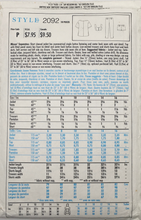 Load image into Gallery viewer, 1990’s Vintage Sewing Pattern: Style 2092