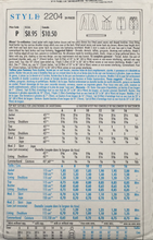 Load image into Gallery viewer, 1991 Vintage Sewing Pattern: Style 2204