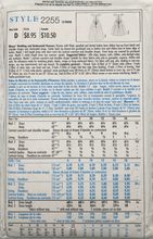 Load image into Gallery viewer, 1992 Vintage Sewing Pattern: Style 2255