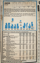 Load image into Gallery viewer, 1979 Vintage Sewing Pattern: Style 2424