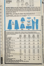 Load image into Gallery viewer, 1981 Vintage Sewing Pattern: Style 2731