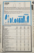 Load image into Gallery viewer, 1979 Vintage Sewing Pattern: Style 2858