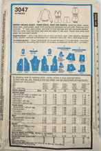 Load image into Gallery viewer, 1980 Vintage Sewing Pattern: Style 3047