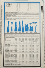 Load image into Gallery viewer, 1980 Vintage Sewing Pattern: Style 3091
