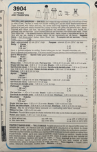 Load image into Gallery viewer, 1984 Vintage Sewing Pattern: Style 3904