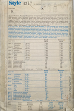 Load image into Gallery viewer, 1985 Vintage Sewing Pattern: Style 4317