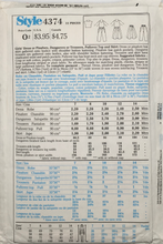 Load image into Gallery viewer, 1986 Vintage Sewing Pattern: Style 4374
