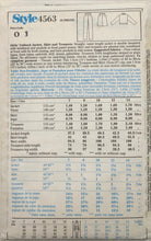 Load image into Gallery viewer, 1986 Vintage Sewing Pattern: Style 4563