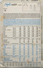 Load image into Gallery viewer, 1986 Vintage Sewing Pattern: Style 4689