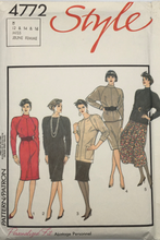 Load image into Gallery viewer, 1986 Vintage Sewing Pattern: Style 4772