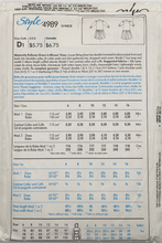 Load image into Gallery viewer, 1986 Vintage Sewing Pattern: Style 4989