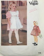 Load image into Gallery viewer, 1980’s Vintage Sewing Pattern: Little Vogue 1115