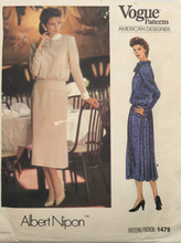 Load image into Gallery viewer, 1980’s Vintage Sewing Pattern: Vogue 1479