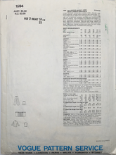 Load image into Gallery viewer, 1970's Vintage Sewing Pattern: Little Vogue 1594