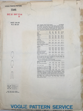 Load image into Gallery viewer, 1979 Vintage Sewing Pattern: Vogue  2346