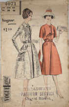 Load image into Gallery viewer, 1960's Sewing Pattern: Vogue 4071