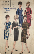 Load image into Gallery viewer, 1960's Vintage Sewing Pattern: Vogue 5389
