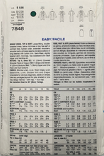 Load image into Gallery viewer, 1990 Vintage Sewing Pattern: Vogue 7848