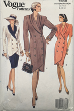 Load image into Gallery viewer, 1990 Vintage Sewing Pattern: Vogue 7848