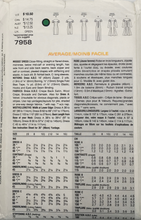 Load image into Gallery viewer, 1990 Vintage Sewing Pattern: Vogue 7958