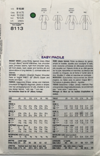 Load image into Gallery viewer, 1991 Vintage Sewing Pattern: Vogue 8113