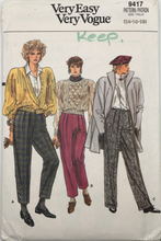 Load image into Gallery viewer, 1985 Vintage Sewing Pattern: Vogue 9417