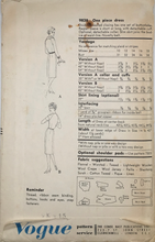 Load image into Gallery viewer, 1950's Vintage Sewing Pattern: Vogue 9838
