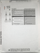 Load image into Gallery viewer, 1950’s Reproduction Sewing Pattern: Vogue V1094