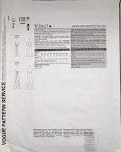 Load image into Gallery viewer, 2005 Sewing Pattern: Vogue V2847