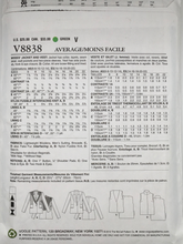 Load image into Gallery viewer, 2012 Sewing Pattern: Vogue V8838