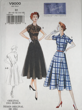 Load image into Gallery viewer, 1950’s Reproduction Sewing Pattern: Vogue V9000