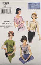 Load image into Gallery viewer, 1960's Reproduction Sewing Pattern: Vogue V9187