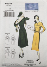 Load image into Gallery viewer, 1940's Reproduction Sewing Pattern: Vogue V9346