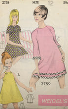 Load image into Gallery viewer, 1960's Vintage Sewing Pattern: Weigel’s 2759