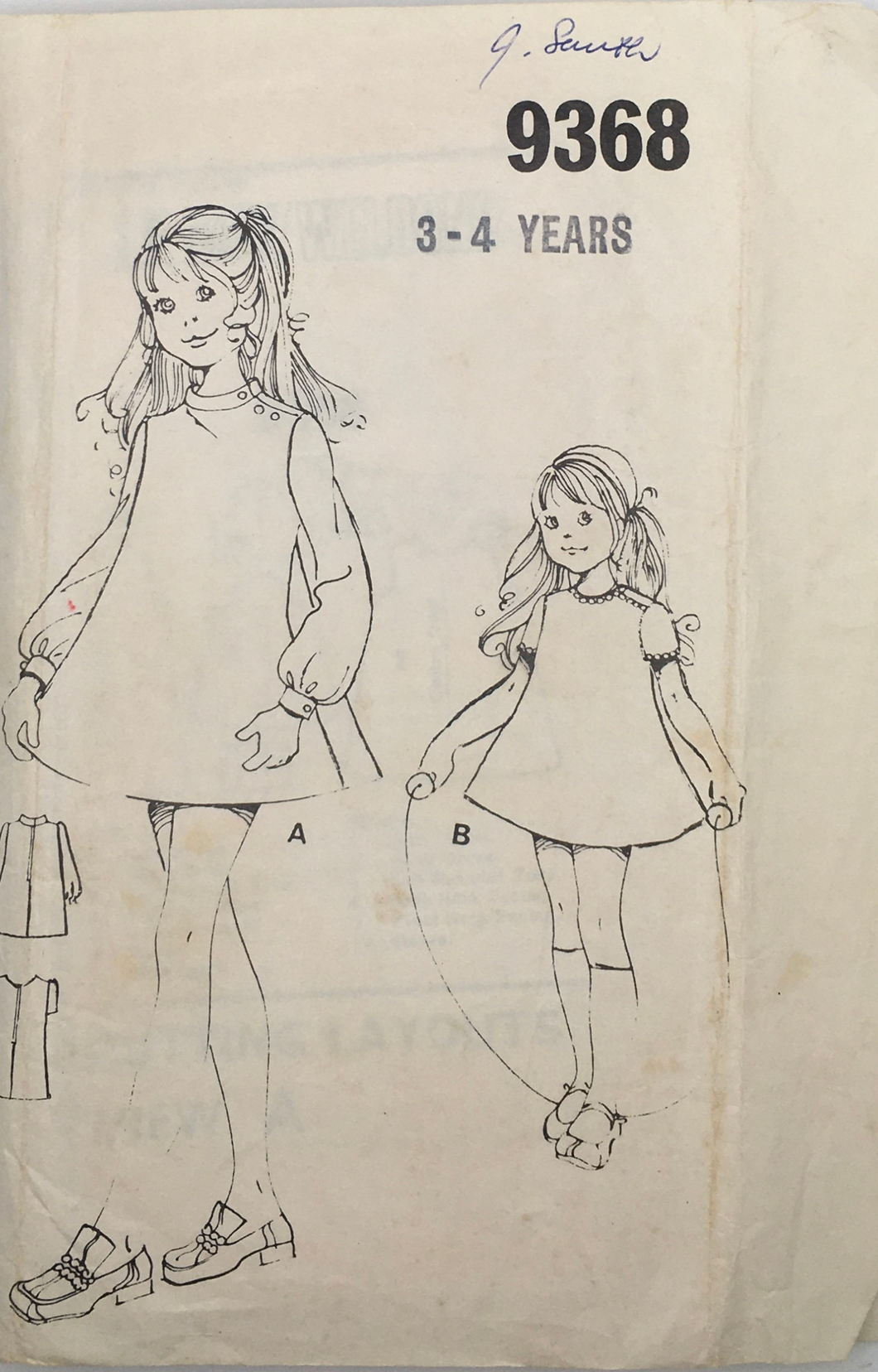 1970's Vintage Sewing Pattern: Home Journal 9368