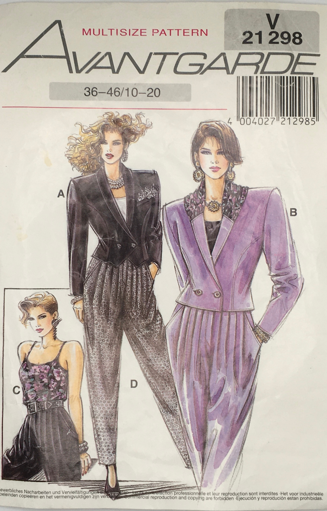 Vintage Sewing Pattern: Avantgarde 21298