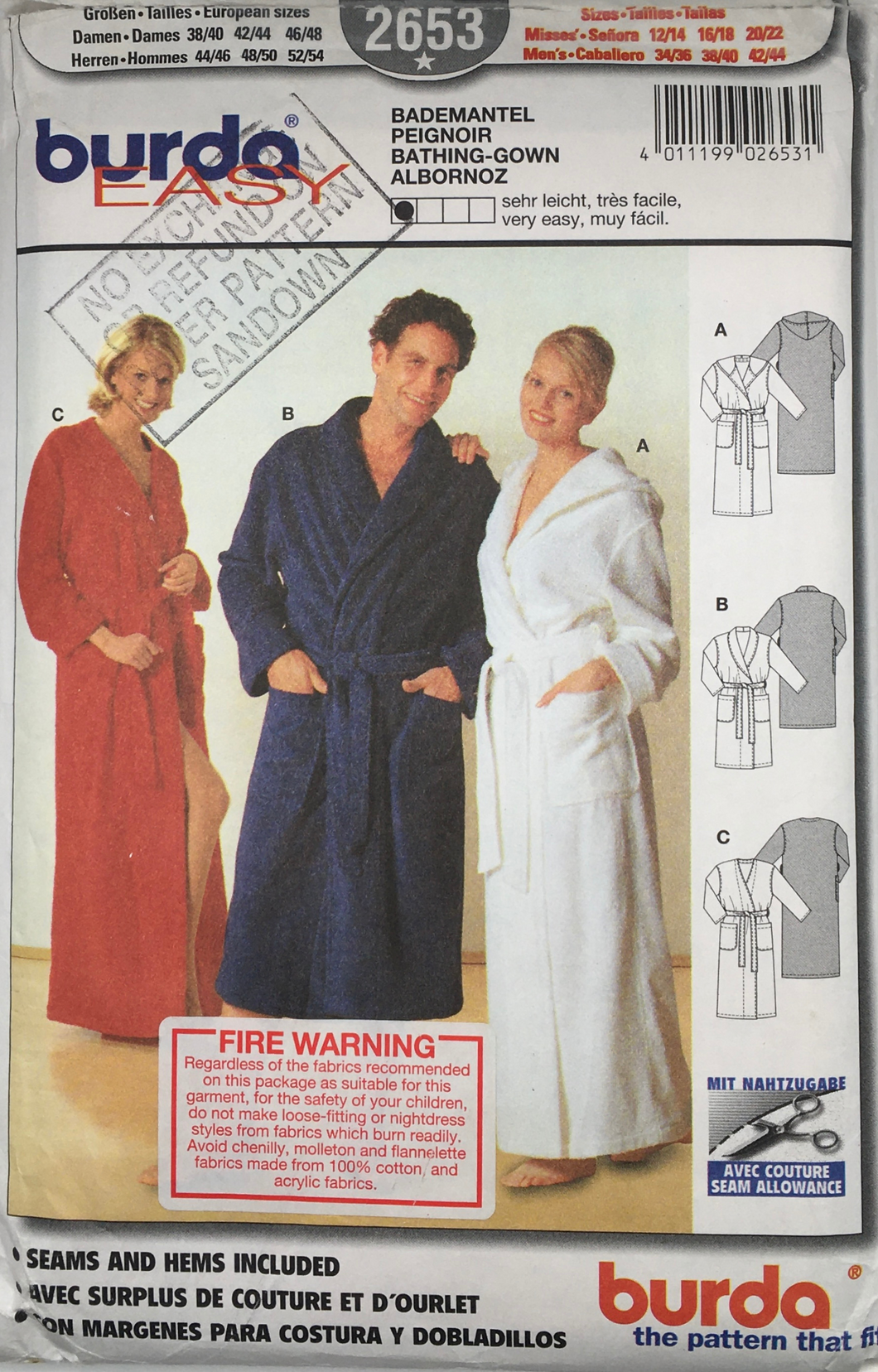 Vintage Sewing Pattern: Burda 2653