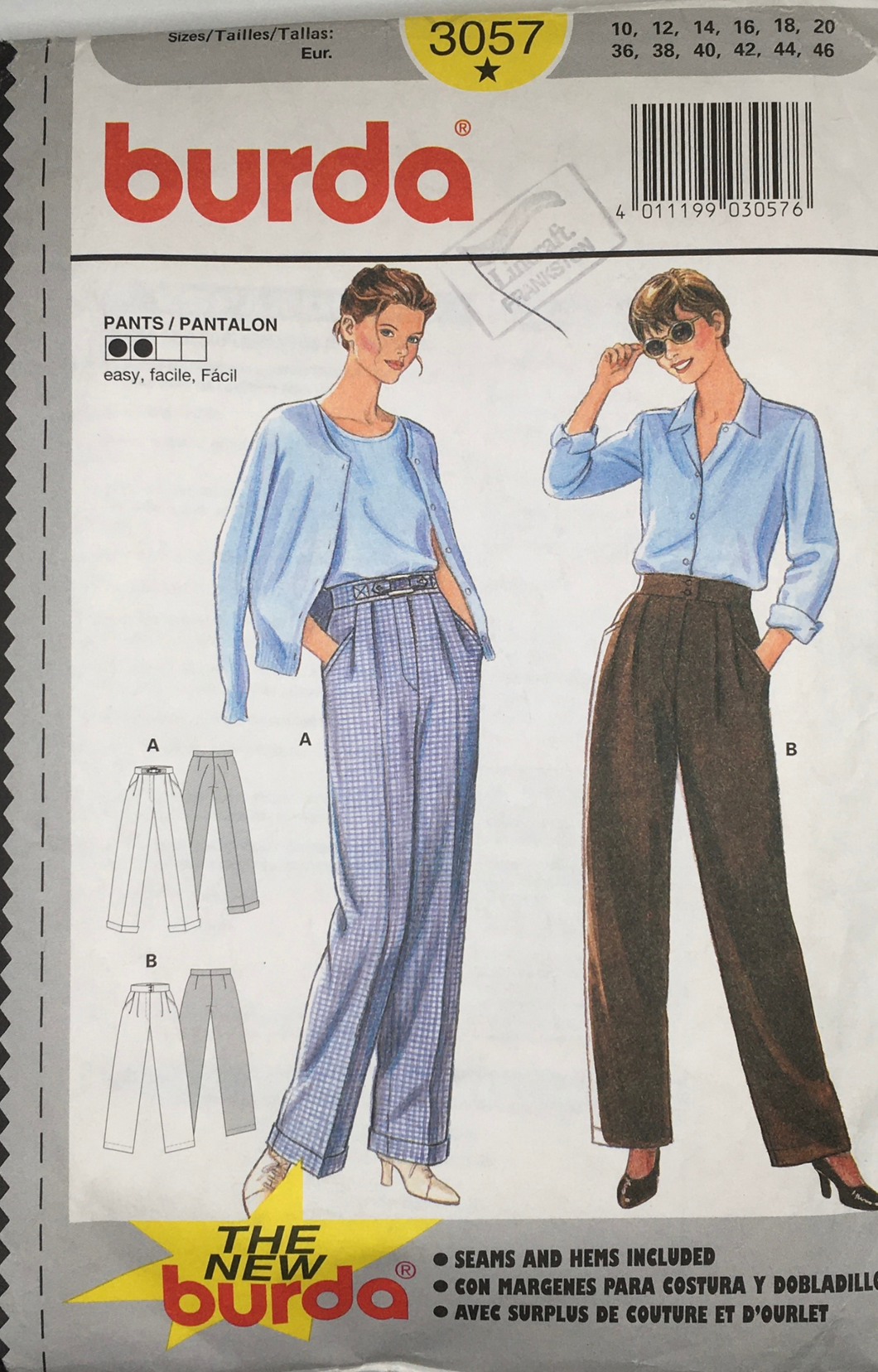 Vintage Sewing Pattern: Burda 3057