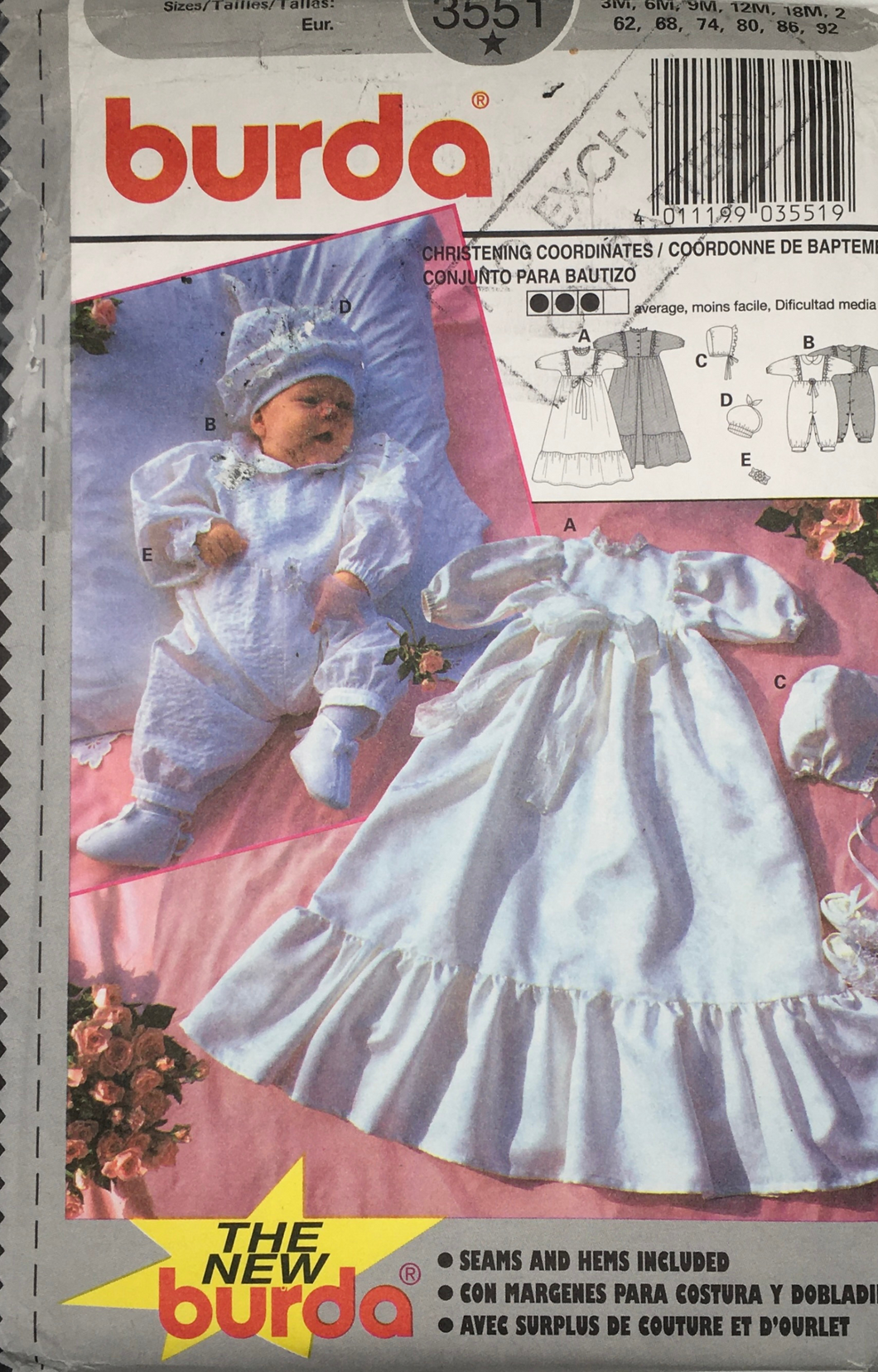 Vintage Sewing Pattern: Burda 3551