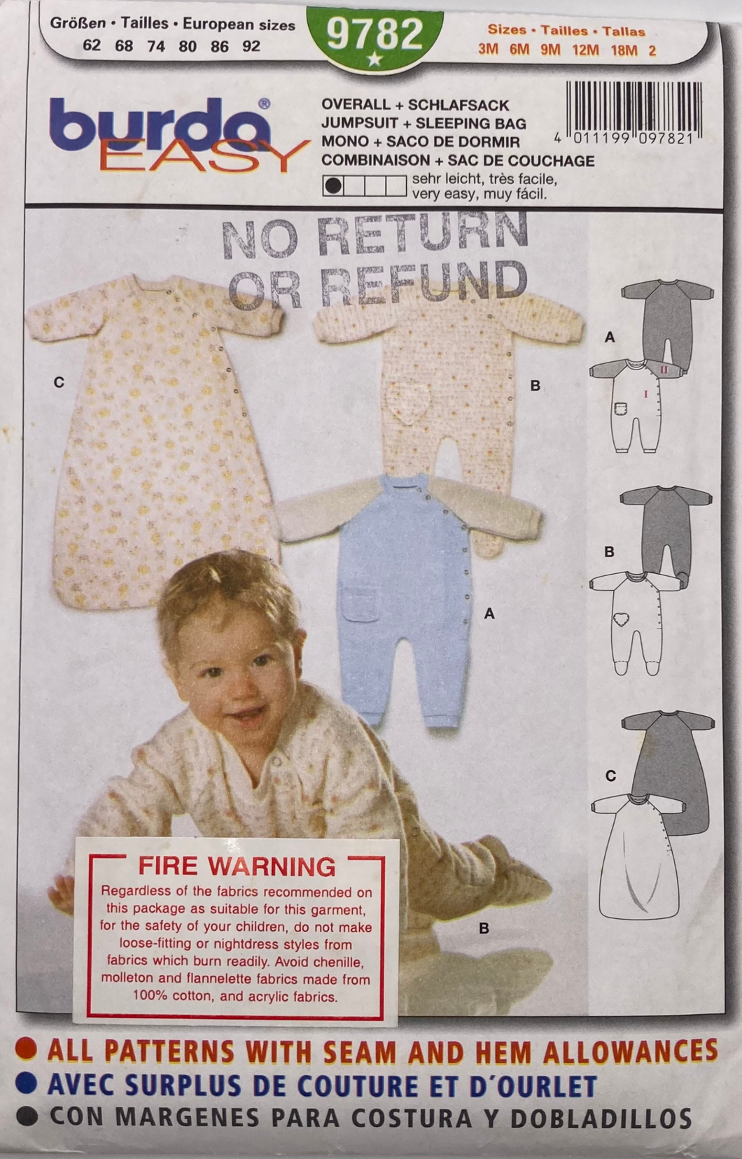 2004 Sewing Pattern: Burda 9782