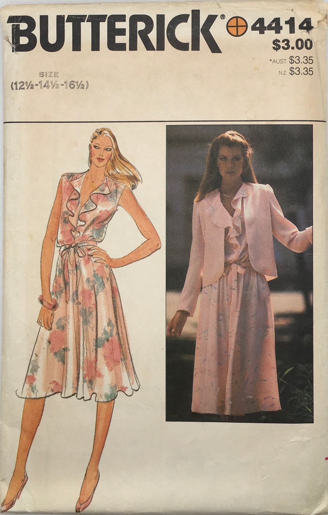 1970's Vintage Sewing Pattern: Butterick 4414