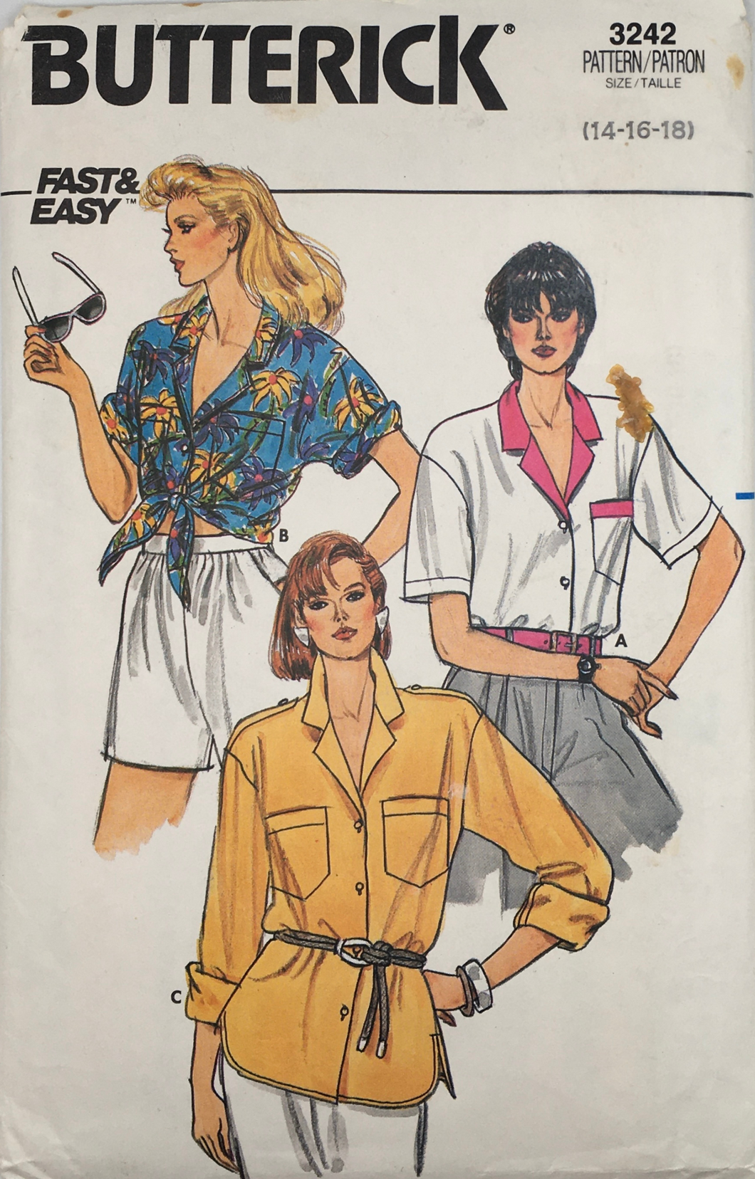 1985 Vintage Sewing Pattern: Butterick 3242