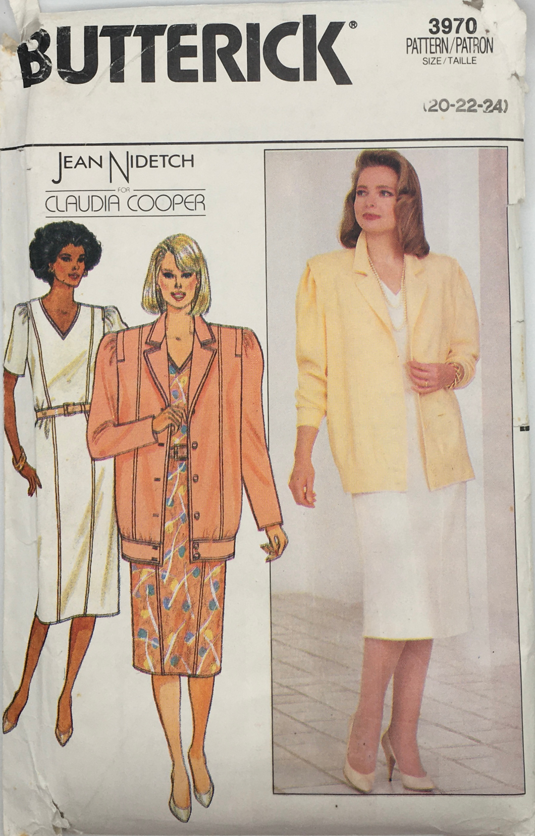 1986 Vintage Sewing Pattern: Butterick 3970