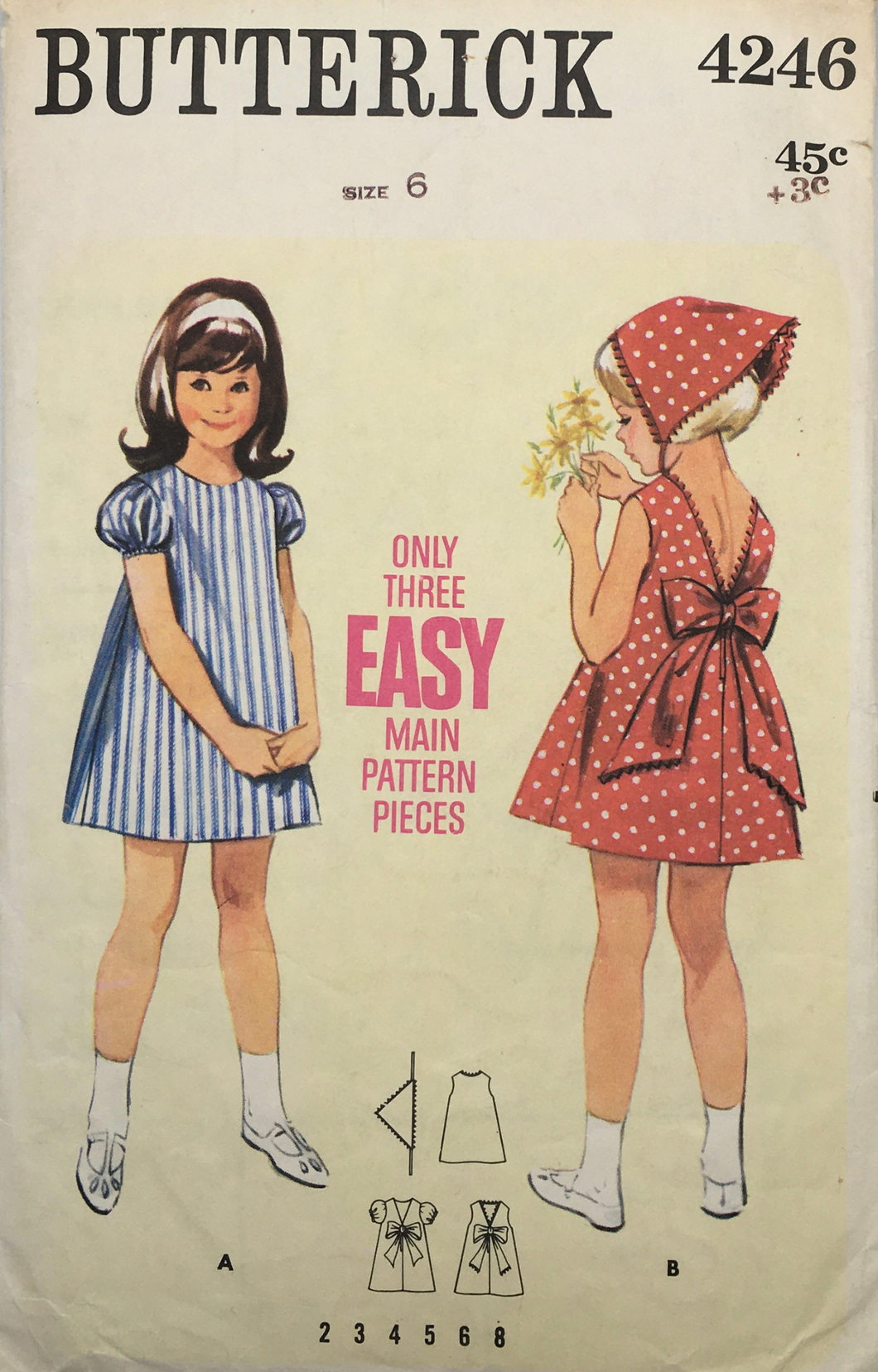 1960's Vintage Sewing Pattern: Butterick 4246