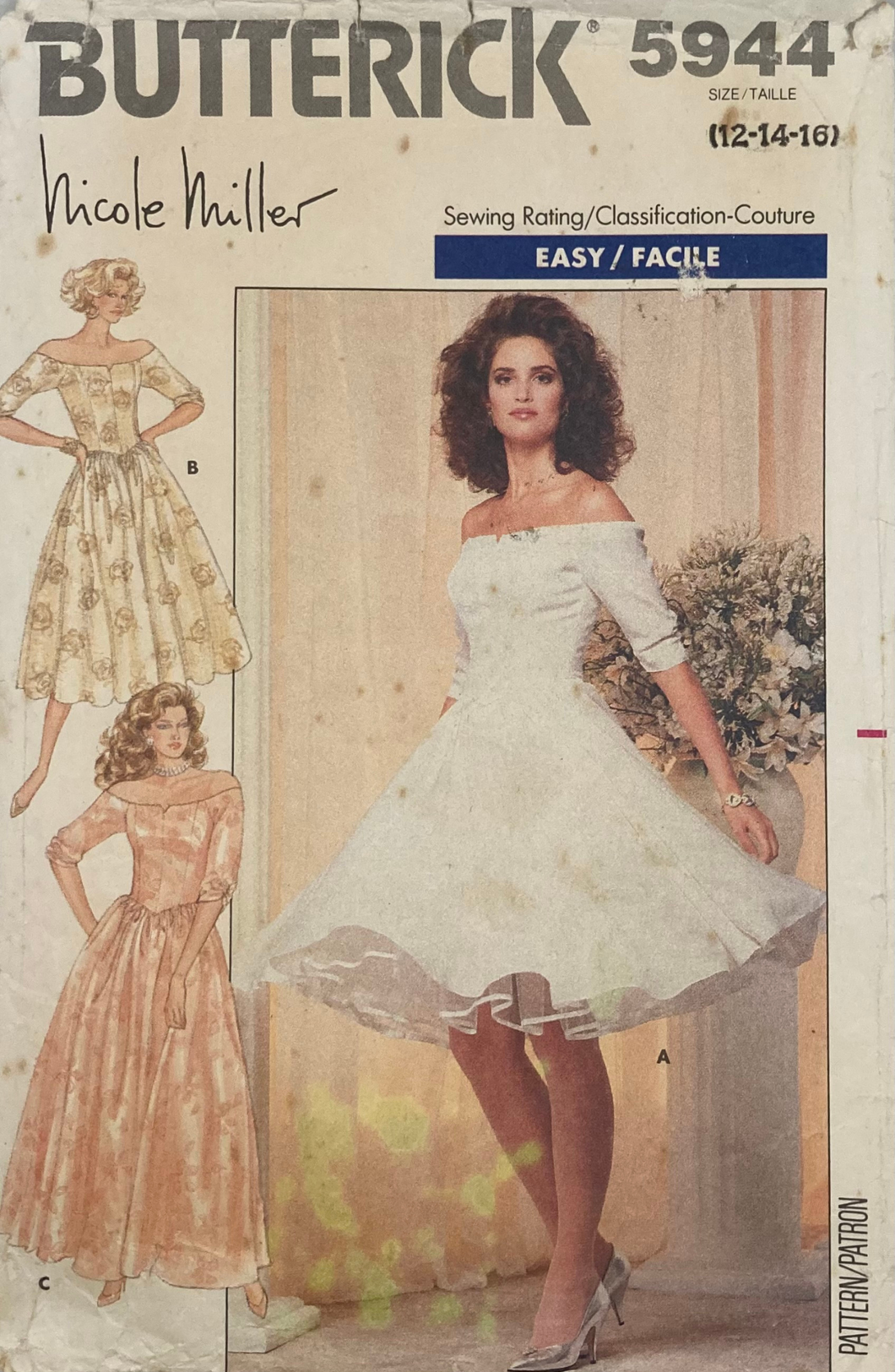 1987 Vintage Sewing Pattern: Butterick 5944