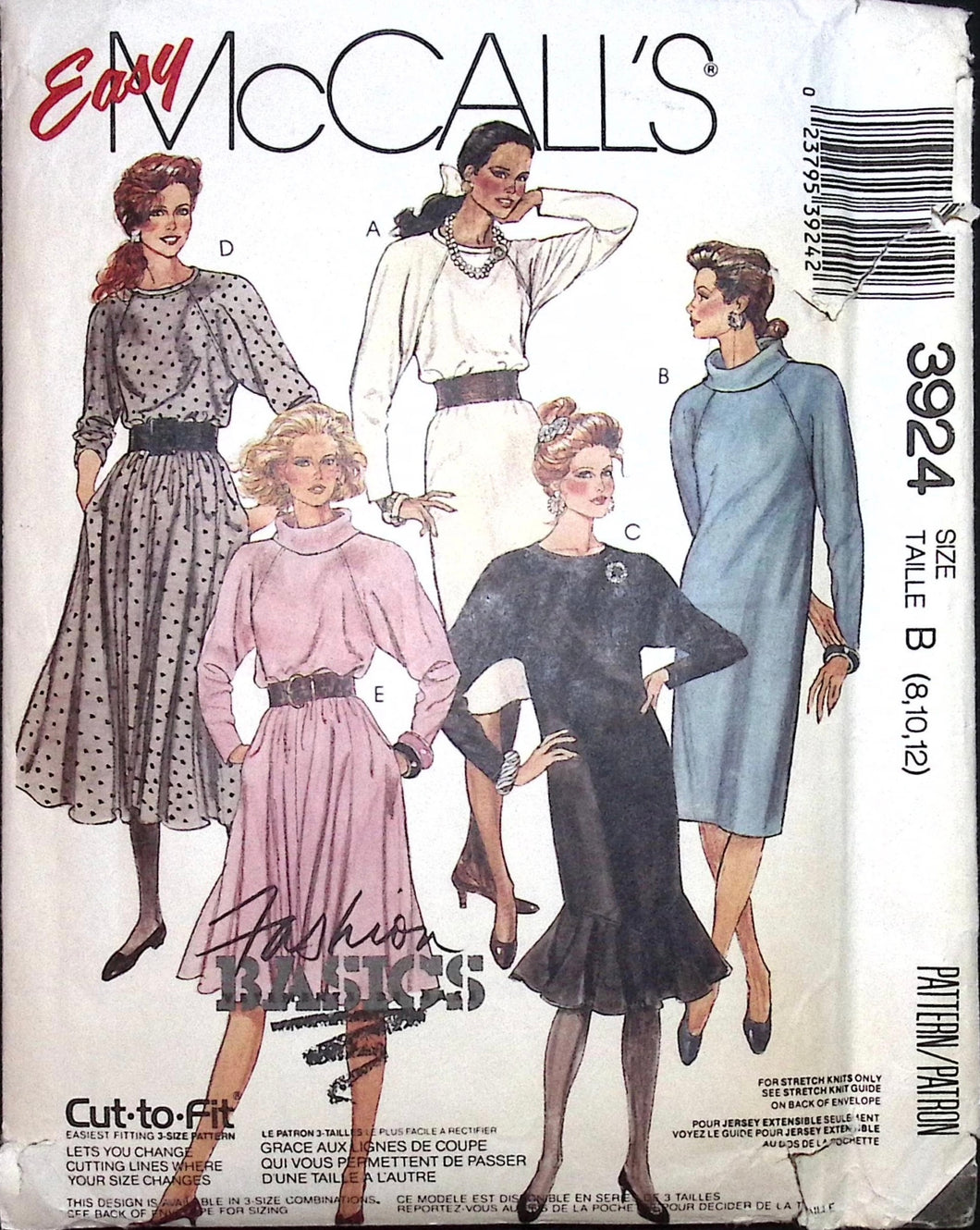 Vintage Sewing Pattern: McCalls 3924