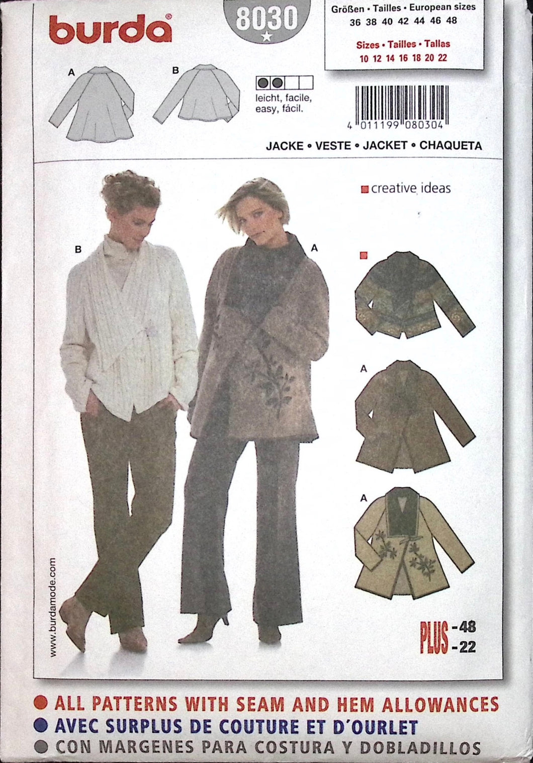Sewing Pattern: Burda 8030