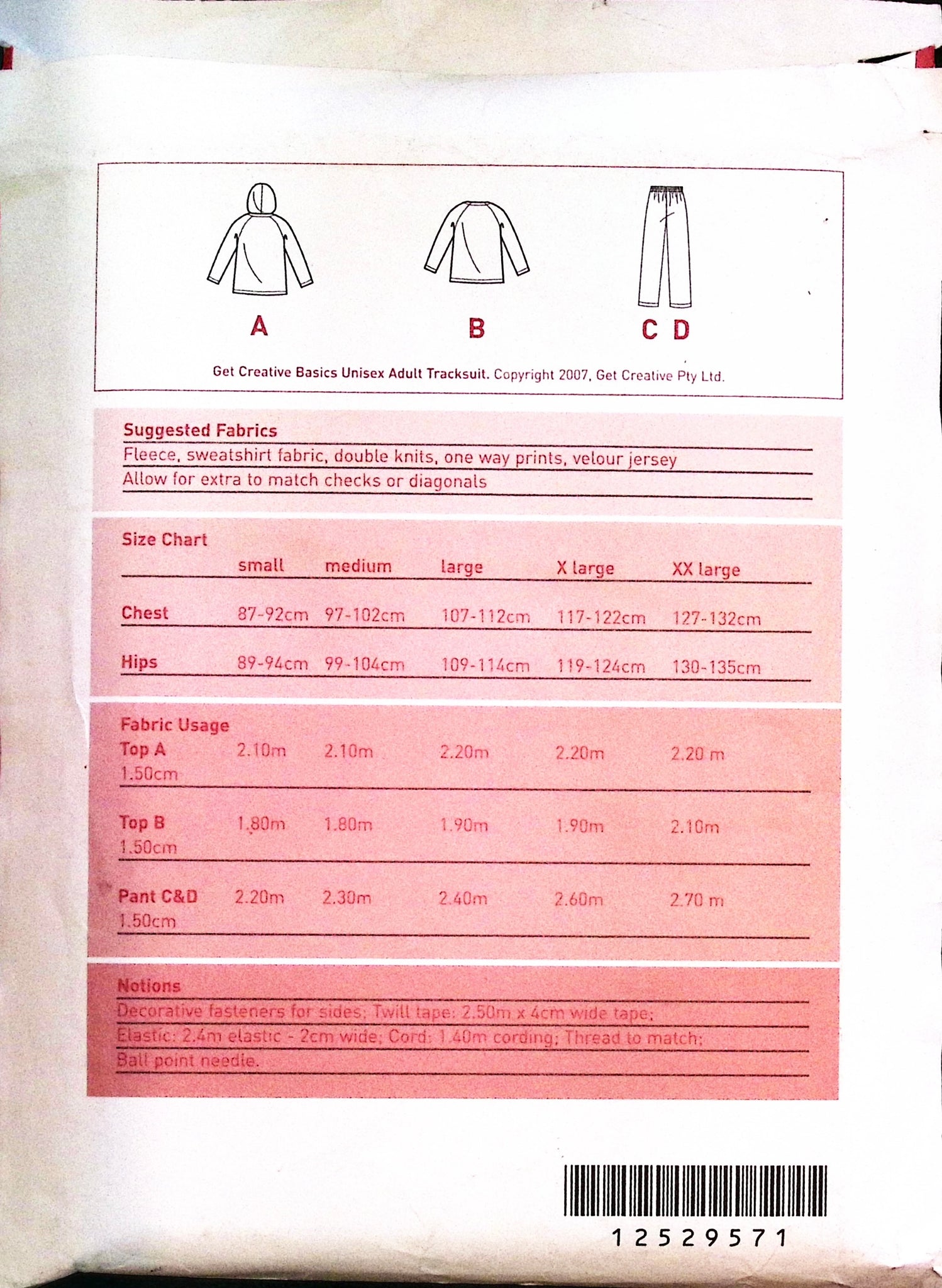 Traccksuit Pattern Sewing Pattern: Get Creative Unisex Adult Tracksuit – Vintage Stitch ...