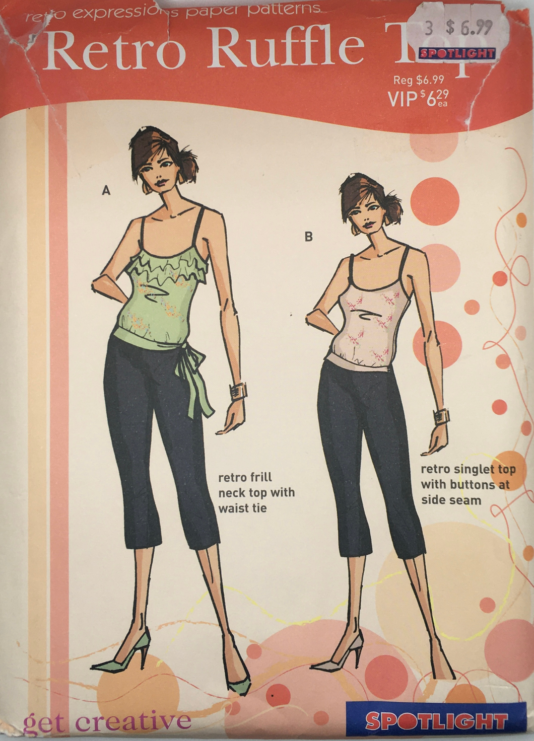 Vintage Sewing Pattern: Get Creative Retro Ruffle